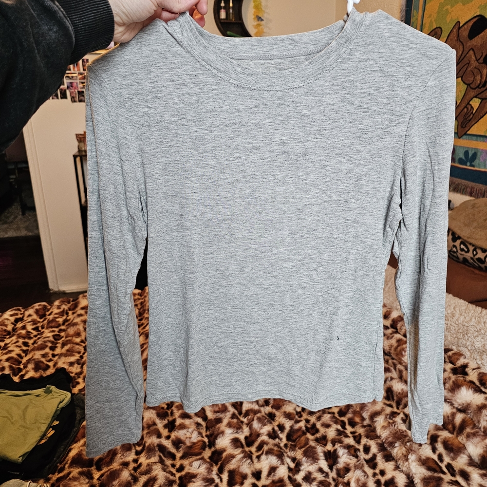 SHEIN Heather Gray Long Sleeve Top